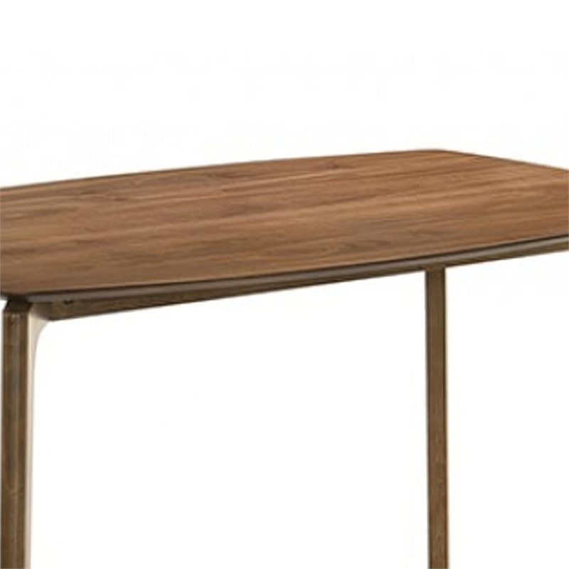 Ebik Couter Height Table- Rectangular- Angled Legs- Walnut Brown 59 Inch