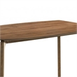 Ebik Couter Height Table- Rectangular- Angled Legs- Walnut Brown 59 Inch