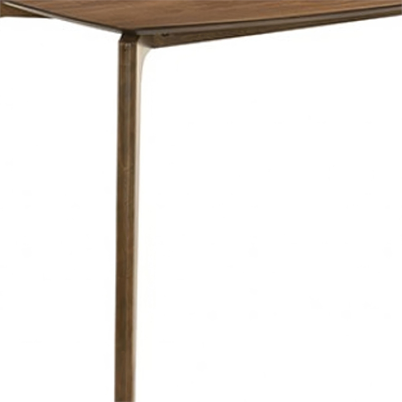 Ebik Couter Height Table- Rectangular- Angled Legs- Walnut Brown 59 Inch