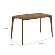Ebik Couter Height Table- Rectangular- Angled Legs- Walnut Brown 59 Inch