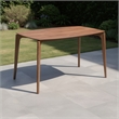 Ebik Couter Height Table- Rectangular- Angled Legs- Walnut Brown 59 Inch