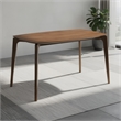 Ebik Couter Height Table- Rectangular- Angled Legs- Walnut Brown 59 Inch