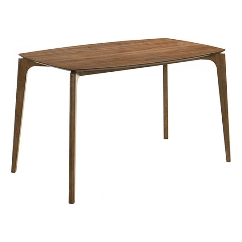 Ebik Couter Height Table- Rectangular- Angled Legs- Walnut Brown 59 Inch