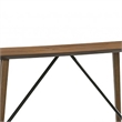 Amal Counter Height Table- Trestle Base w Cross Bar- Walnut Brown 59 Inch