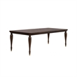 Raam Extendable Dining Table- Turned Legs- Cherry Brown 76-94 Inch