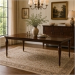 Raam Extendable Dining Table- Turned Legs- Cherry Brown 76-94 Inch