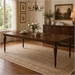 Raam Extendable Dining Table- Turned Legs- Cherry Brown 76-94 Inch