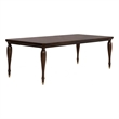 Raam Extendable Dining Table- Turned Legs- Cherry Brown 76-94 Inch