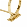 Hols Dining Table- Gold Banding on White Top- O-Shaped Steel Legs 80 Inch
