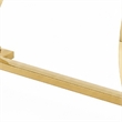 Hols Dining Table- Gold Banding on White Top- O-Shaped Steel Legs 80 Inch