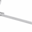 Hols Dining Table- Silver Banding on White Top- O-Shaped Steel Legs 80 Inch