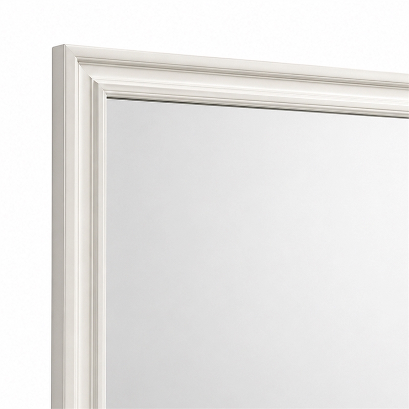 Hezi Dresser Mirror- Glam White- Multi Layer Molded Frame- 36x41