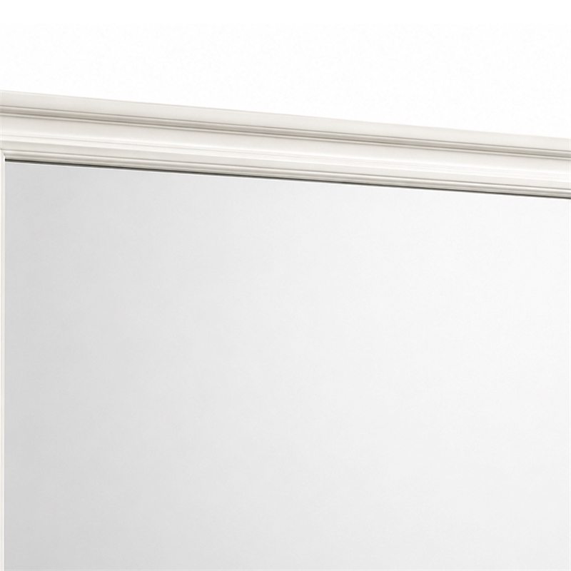 Hezi Dresser Mirror- Glam White- Multi Layer Molded Frame- 36x41