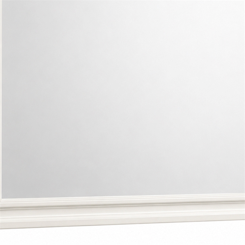 Hezi Dresser Mirror- Glam White- Multi Layer Molded Frame- 36x41