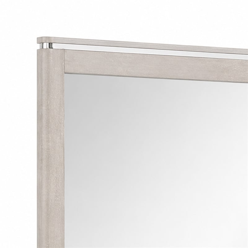 Hezi Dresser Mirror- Glam White- Multi Layer Molded Frame- 41x42