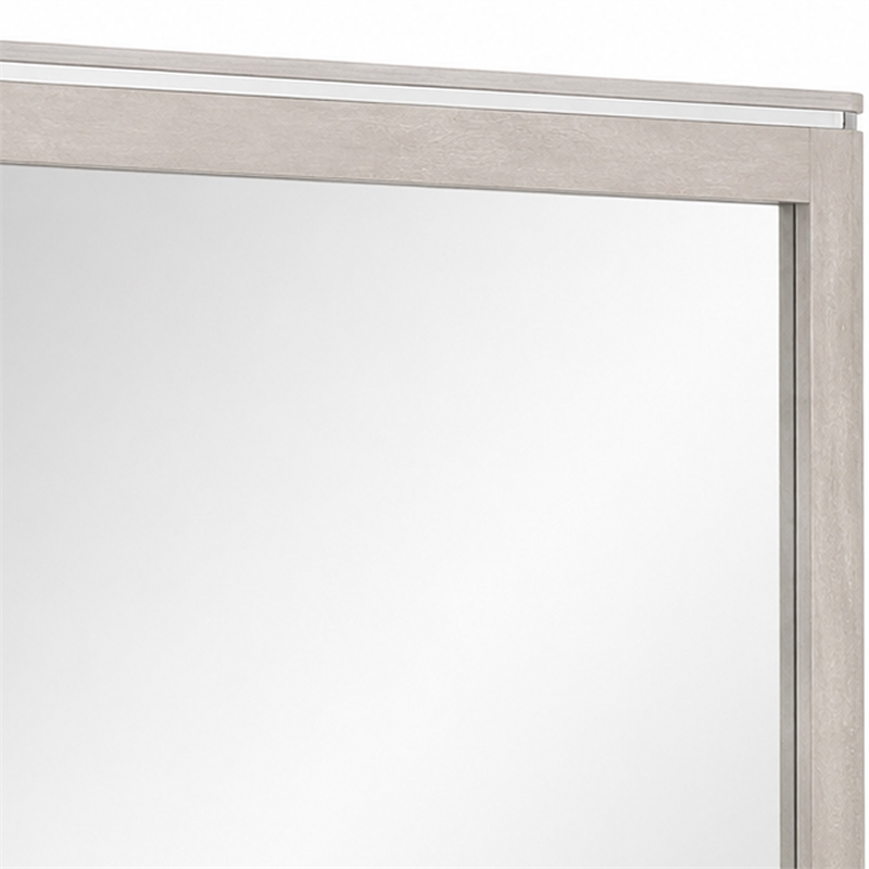 Hezi Dresser Mirror- Glam White- Multi Layer Molded Frame- 41x42