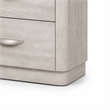 Fezi Nightstand- 2 Drawers- Silver Steel Finger Pulls- Dusty Gray