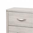 Fezi Nightstand- 2 Drawers- Silver Steel Finger Pulls- Dusty Gray