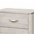 Fezi Nightstand- 2 Drawers- Silver Steel Finger Pulls- Dusty Gray
