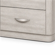 Fezi Nightstand- 2 Drawers- Silver Steel Finger Pulls- Dusty Gray