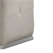Keza Vanity Stool- White Tufted Seat- 19 Inch Cubic Membrane Press