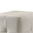 Keza Vanity Stool- White Tufted Seat- 19 Inch Cubic Membrane Press