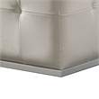 Keza Vanity Stool- White Tufted Seat- 19 Inch Cubic Membrane Press