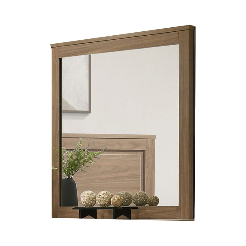 Pize Dresser Mirror-  Walnut Brown- 39x39 Landscape Frame