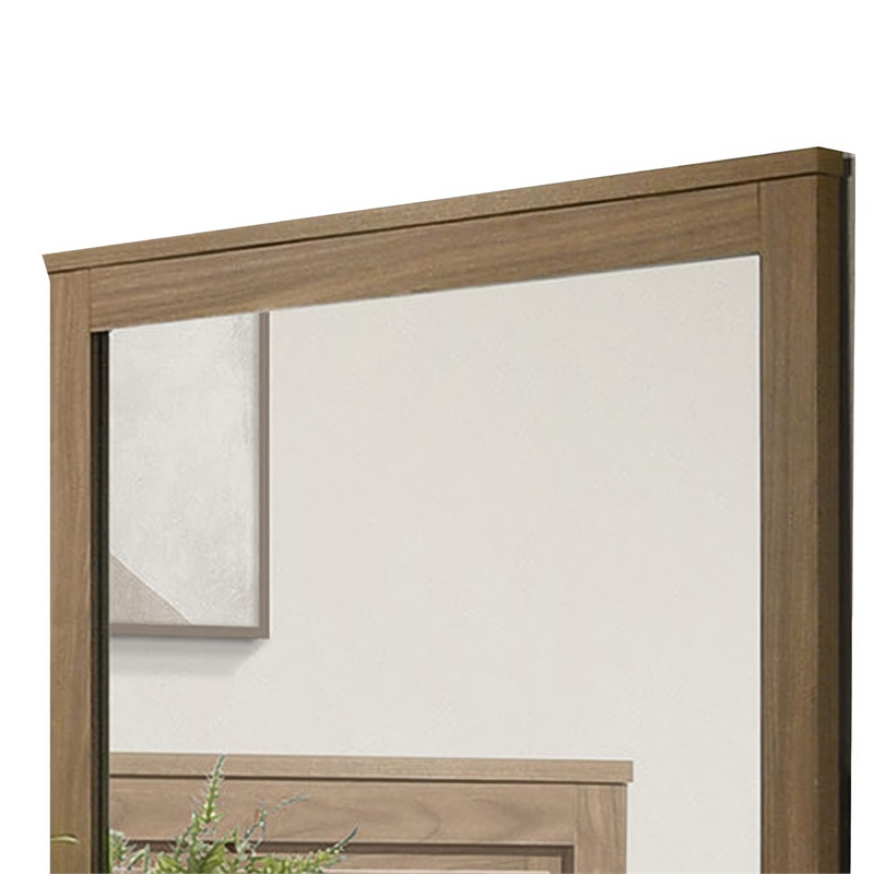 Pize Dresser Mirror-  Walnut Brown- 39x39 Landscape Frame
