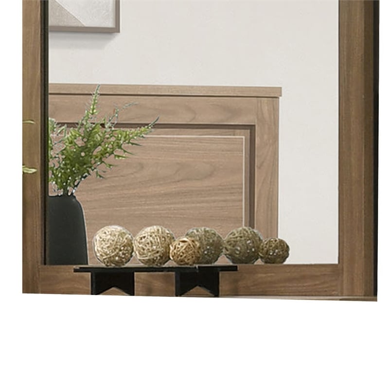 Pize Dresser Mirror-  Walnut Brown- 39x39 Landscape Frame
