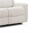 Becy Manual Recliner Sofa- Bustle-Back- Light Gray Cushions- 80 Inch
