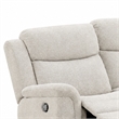 Becy Manual Recliner Sofa- Bustle-Back- Light Gray Cushions- 80 Inch