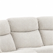Becy Manual Recliner Sofa- Bustle-Back- Light Gray Cushions- 80 Inch