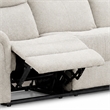Becy Manual Recliner Sofa- Bustle-Back- Light Gray Cushions- 80 Inch