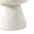 Xyna Mushroom-shaped Ottoman Stool with Pedestal Base- Beige Fabric