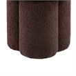 Ian Ottoman Stool- Mushroom-like Design- Pedestal Base- Brown Fabric