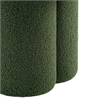 Ian Ottoman Stool- Mushroom-like Design- Pedestal Base- Green Fabric