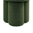 Ian Ottoman Stool- Mushroom-like Design- Pedestal Base- Green Fabric