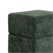 Kris Ottoman Stool with Hidden Storage- Gold Base- Green Chenille