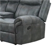 Arisa Manual Reclining Loveseat w Console- Dark Gray Faux Leather 79 Inch