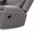 Arisa Manual Reclining Loveseat- Console- Gray Faux Leather 79 Inch