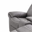 Arisa Manual Reclining Loveseat- Console- Gray Faux Leather 79 Inch