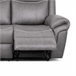 Arisa Manual Reclining Sofa- Drop-Down Table- Gray Faux Leather 87 Inch