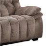Heya Manual Recliner Sofa- Pillow Tufted Dark Brown Polyester- 92 Inch