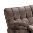 Heya Manual Recliner Sofa- Pillow Tufted Dark Brown Polyester- 92 Inch