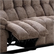 Heya Manual Recliner Sofa- Pillow Tufted Dark Brown Polyester- 92 Inch