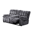 Heya Manual Recliner Loveseat- Pillow Tufted Dark Gray- 81 Inch