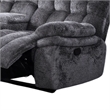 Heya Manual Recliner Loveseat- Pillow Tufted Dark Gray- 81 Inch