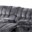 Heya Manual Recliner Loveseat- Pillow Tufted Dark Gray- 81 Inch