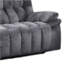 Heya Manual Recliner Sofa- Pillow Tufted Dark Gray Polyester- 92 Inch